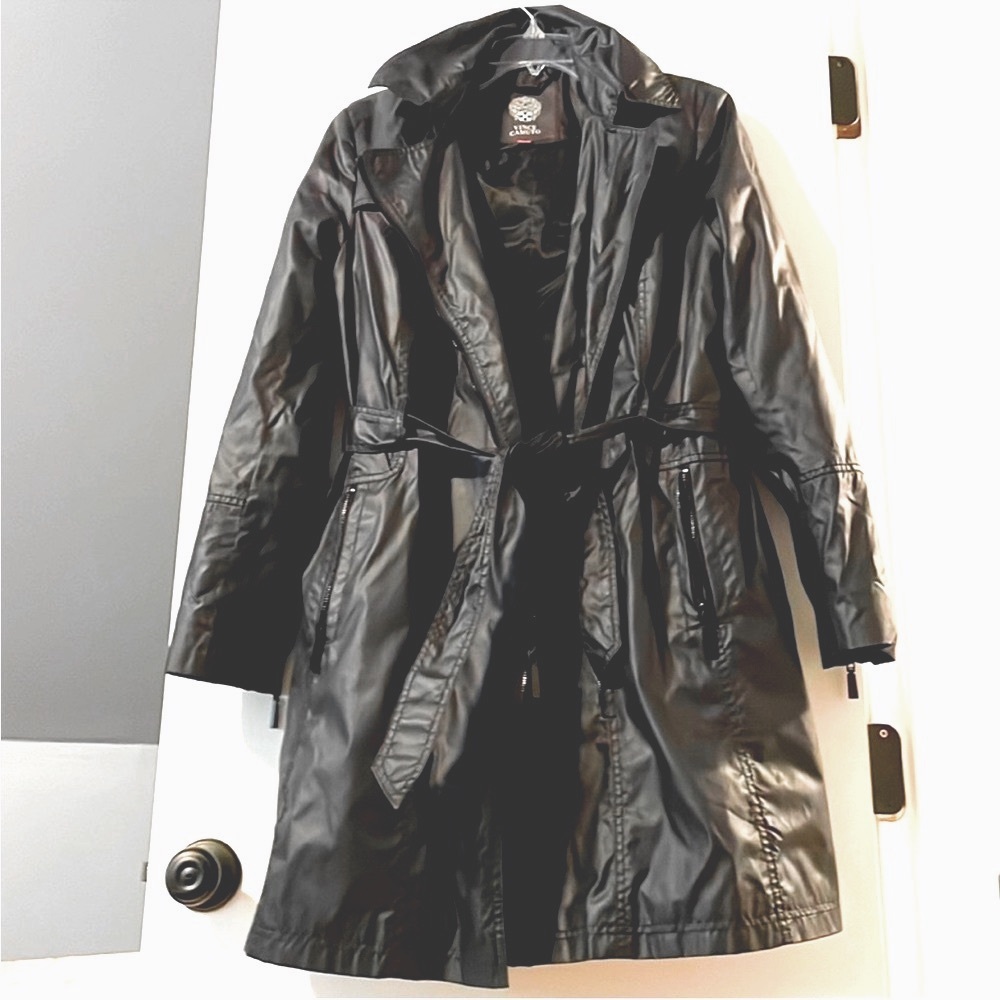 Black Raincoat with Hood & Zip Out Lining